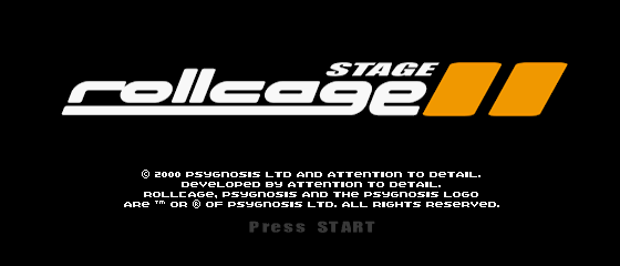 Rollcage Stage II Title Screen